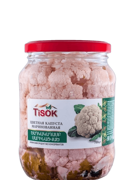 Marinated cauliflower, 700 g, Tisok
