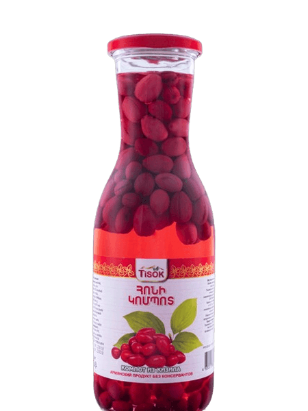 Cornelian cherry compote, 1 L, Tisok