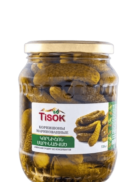 Marinated cornichons, 720 g, Tisok