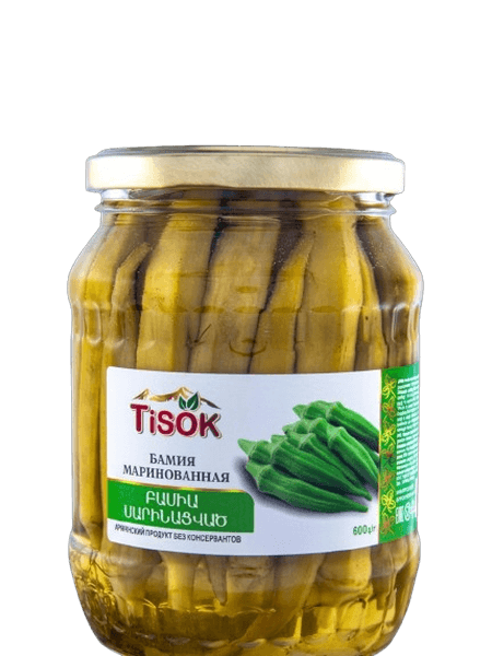 Marinated okra, 600 g, Tisok