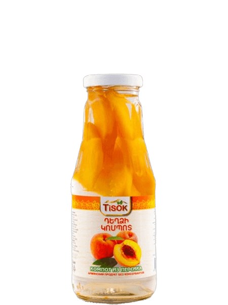 Peach compote, 310 ml, Tisok