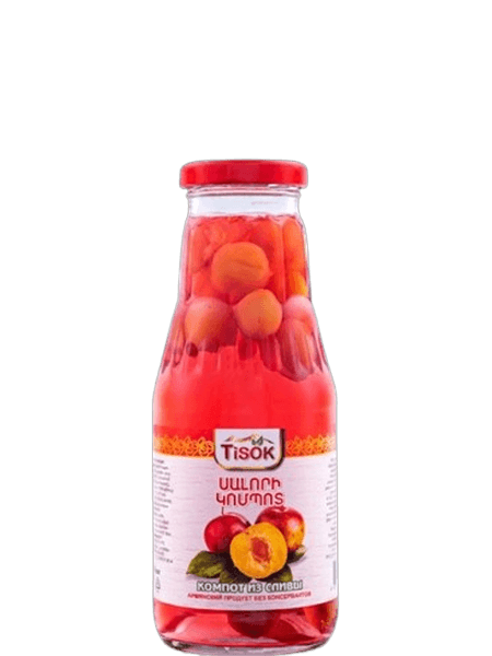 Plum compote, 310 ml, Tisok