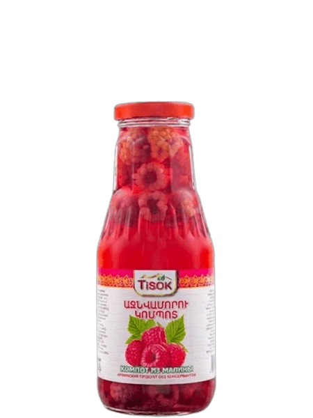 Raspberry compote, 310 ml, Tisok