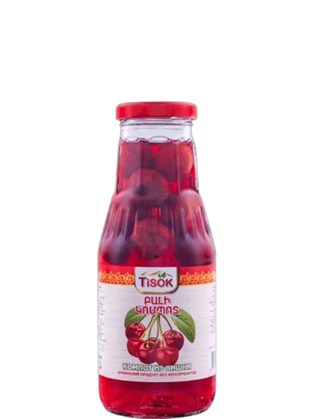 Sour cherry compote, 310 ml, Tisok