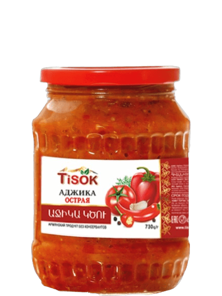Spicy ajika, 730 g, Tisok
