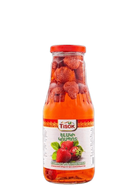 Strawberry compote, 310 ml, Tisok