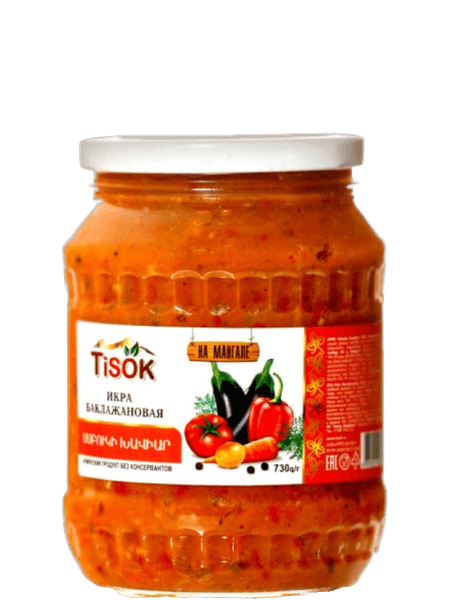 Eggplant caviar, 730 g, Tisok